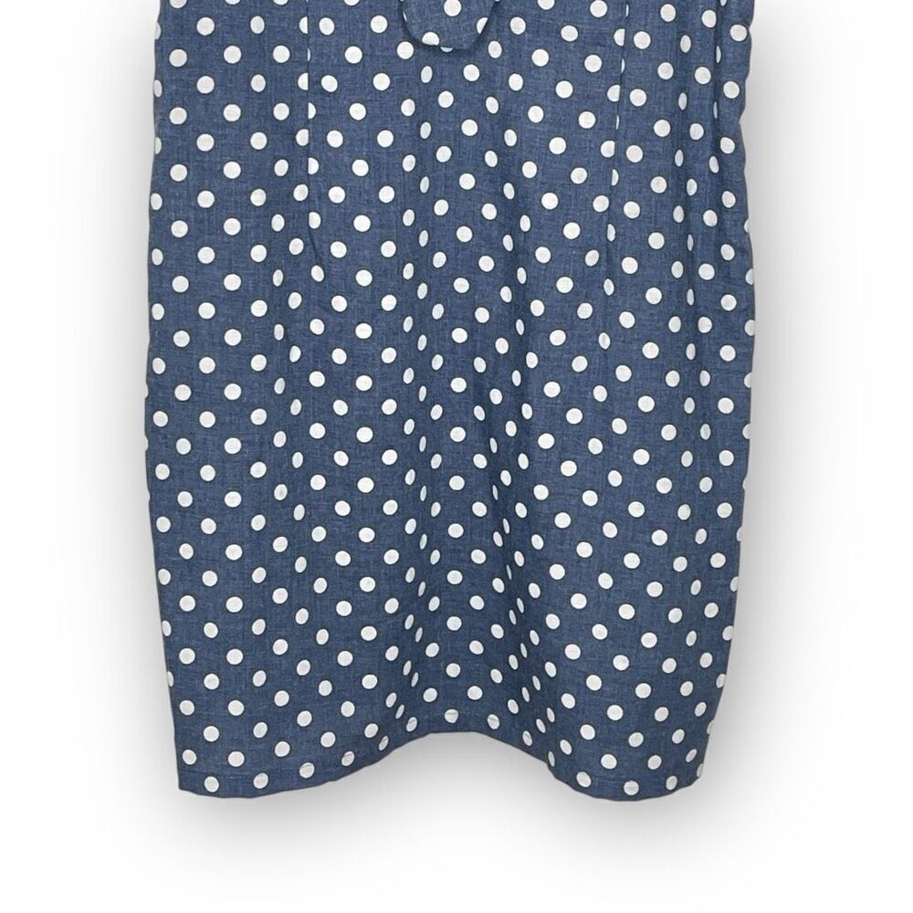 Paper Crane Polka Dot Bodycon Mini Dress Blue White Pin-Up Retro Women's Large - Picture 4 of 9